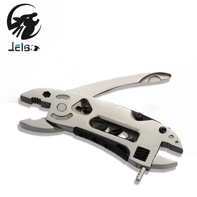 

Jelbo Outdoor Multitool Pliers Pocket Knife Screwdriver Set Kit Adjustable Wrench Jaw Spanner Repair Survival Hand Multi Tools