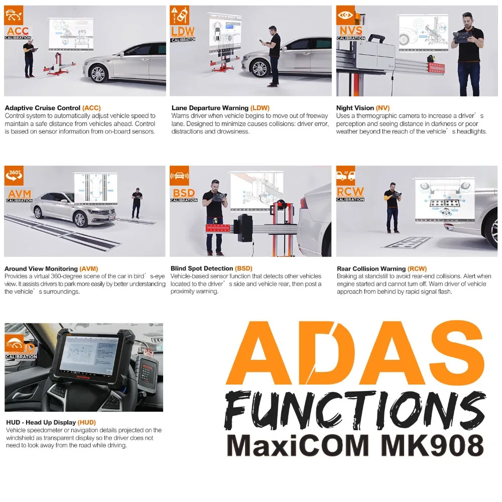 Autel MaxiCOM MK908 диагностические инструменты Obd2 сканер автомобильный диагностический ferramentas automotivas para carros испытания на приведение ECU кодирование