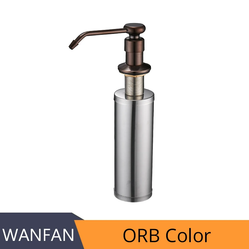 Кухонные диспенсеры для мыла, Круглый насос, матовый никель, диспенсеры для мыла для кухни, встроенный прилавок, верхний диспенсер 2308 - Цвет: ORB Color Pump