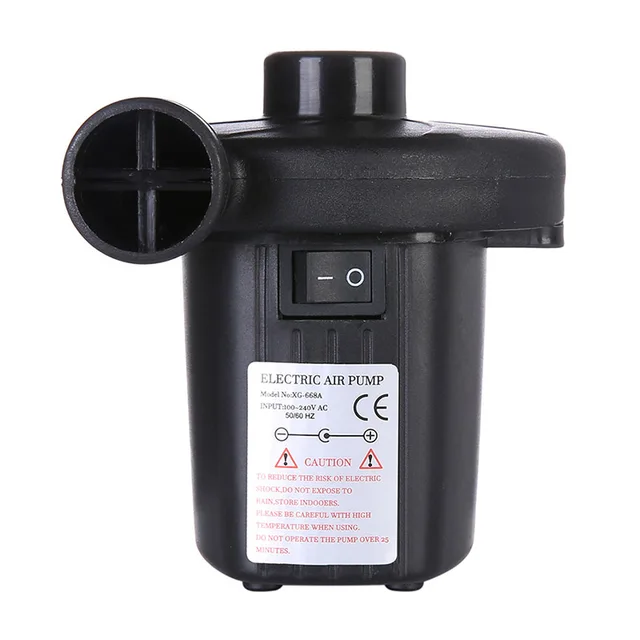 New Electric Air Pump Automatic & Quick Pumping with 3 Jets for Air Mattress Inflatable Boat Beds CSL2018