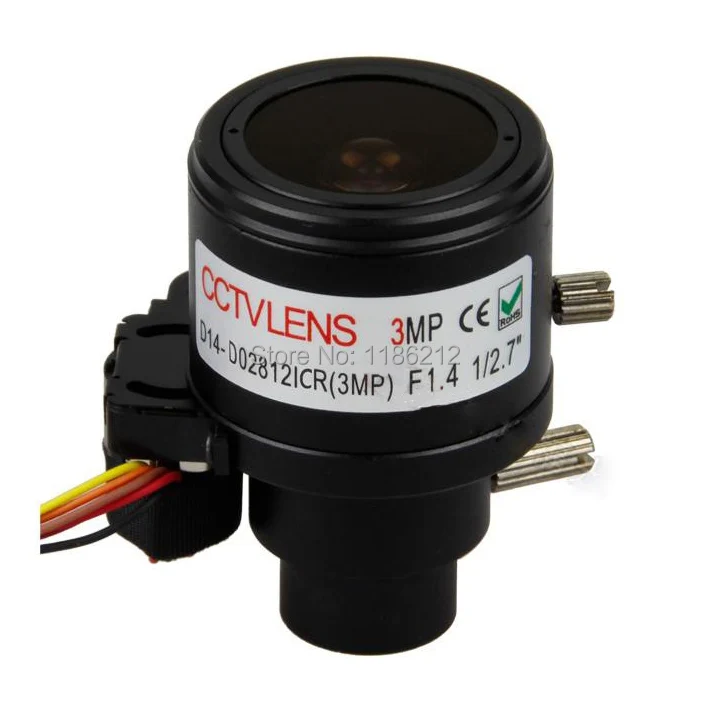 Auto iris ICR 3.0Megapixel 2.8 12mm Varifocal CCTV Lens For HD Security