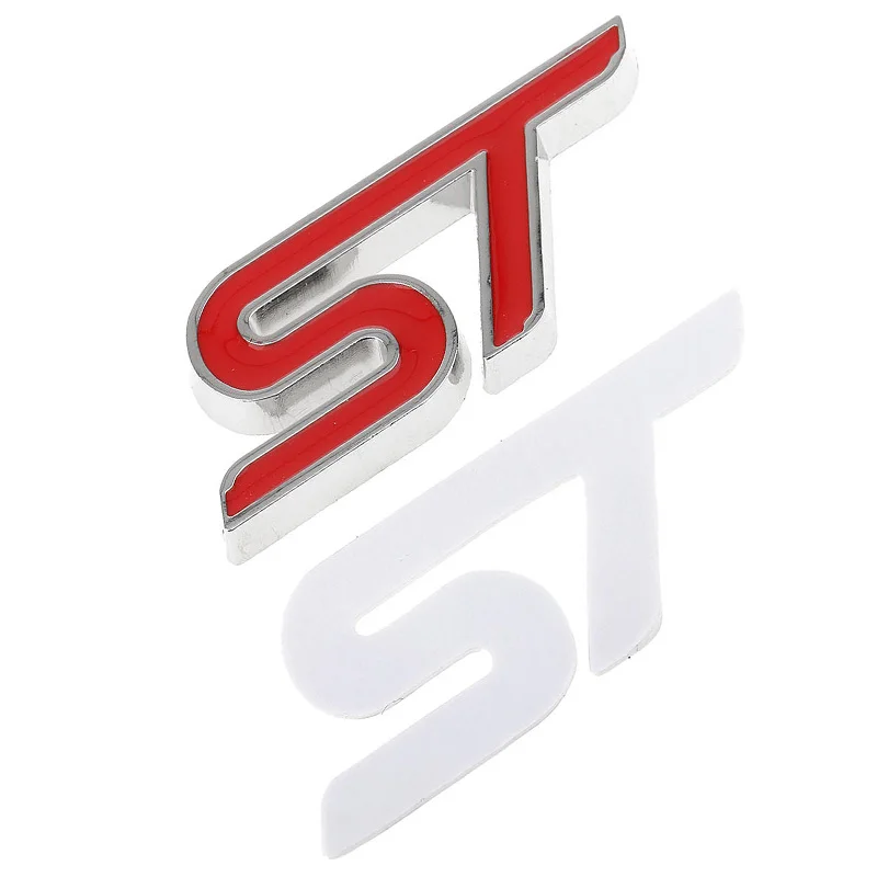 

Car Styling ABS Chrome 3D ST Sticker Sport Style Stickers for Ford Focus 2 3 4 Fiesta Ecosport Kuga Mondeo Everest Accessories