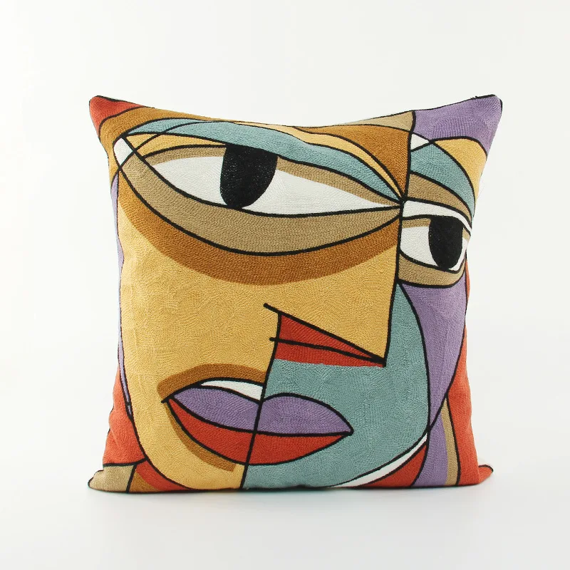 abstract art cushion cover european famous painting sofa chair throw