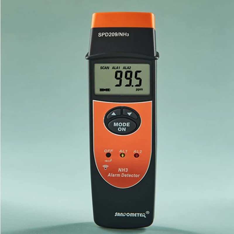 Ручной цифровой детектор газа NH3 с ЖК дисплеем 0 100PPM звуковой светильник