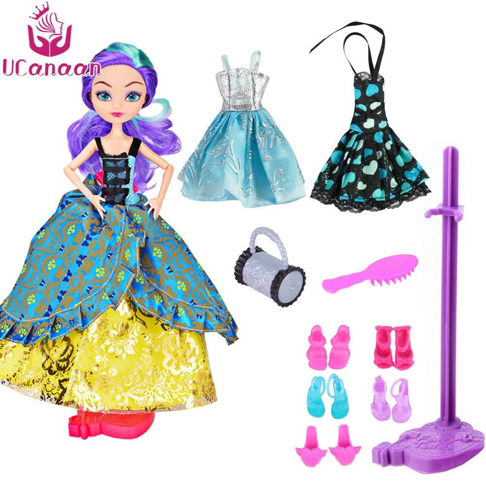 UCanaan 30 см кукла Ever After High с 10 подарками, игрушки для девочек, шарнирное тело, Детские DIY куклы, аксессуары для девочек, куклы