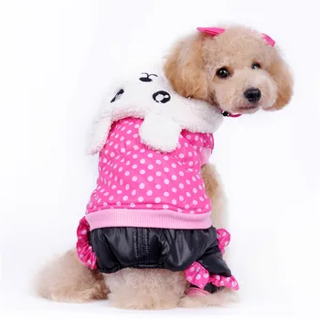 

2018 Fashion Cute Winter Pet Dog Clothes Rabbit Shape Pet Clothes for Small Large Dog Coats Jackets (color:blue,pink)