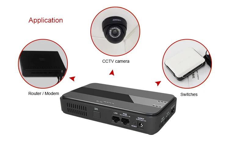 45W Mini Portable UPS with 151924VDC POE (Power Over Ethernet) & 5912VDC Interface Wide 85~265VAC Voltage Adapter Built-in_6