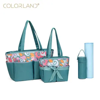 

5 Pcs Set Backpack Baby Maternity Multifunctional Diaper Mom's Handbag Travel Care Diaper Bag Large Capacity Wet Changing Bag