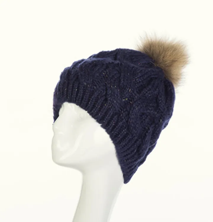 2018 New Winter Double-layer Hats Women Beanie Hat Fashion Thickening Knitted Wool Hand Made Twist Hats for Girls Pom Caps HC08 (19)