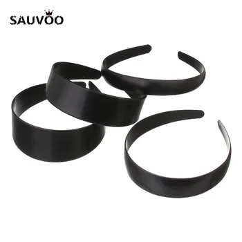 

Sauvoo 5pcs/lot Blank Plastic Black Hairband Hair Clip Wide 18mm 30mm 38mm 44mm for Women Kids DIY Jewelry Findings Accessories