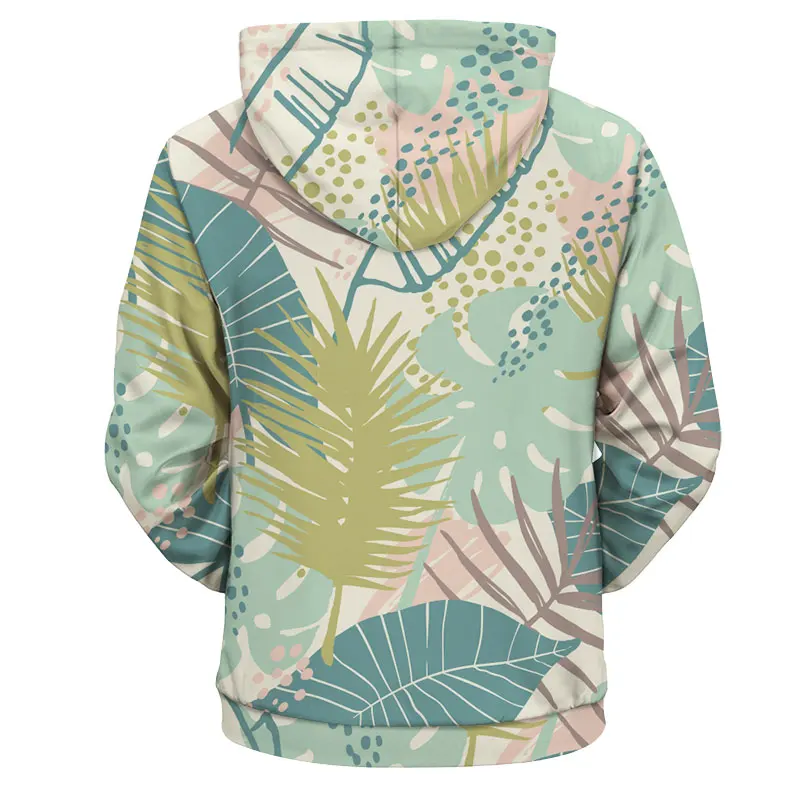 Cloudstyle تأثيري الرجال هوديس كبيرة أوراق طباعة 3D البلوز هاواي البلوز الهيب هوب الشارع الشهير مضحك رياضية معاطف هبوط السفينة