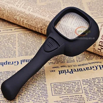 

3X LED Illuminated Reading Glasses Handheld 6 Bright LED Lights Magnifier for Reading Magazines Newspaper Pocket Loupe with Lamp