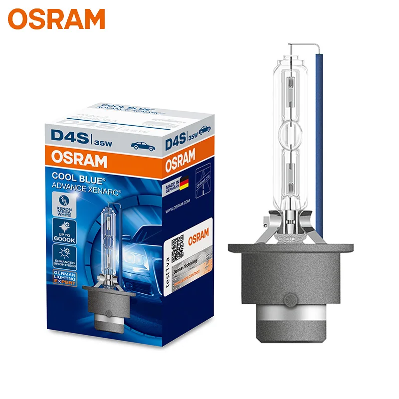 

OSRAM Xenon HID D4S 66440CBA Cool Blue Advance 6000K Mega White Car Head Lamp Auto Headlight Refit Bulb More Bright (Single)