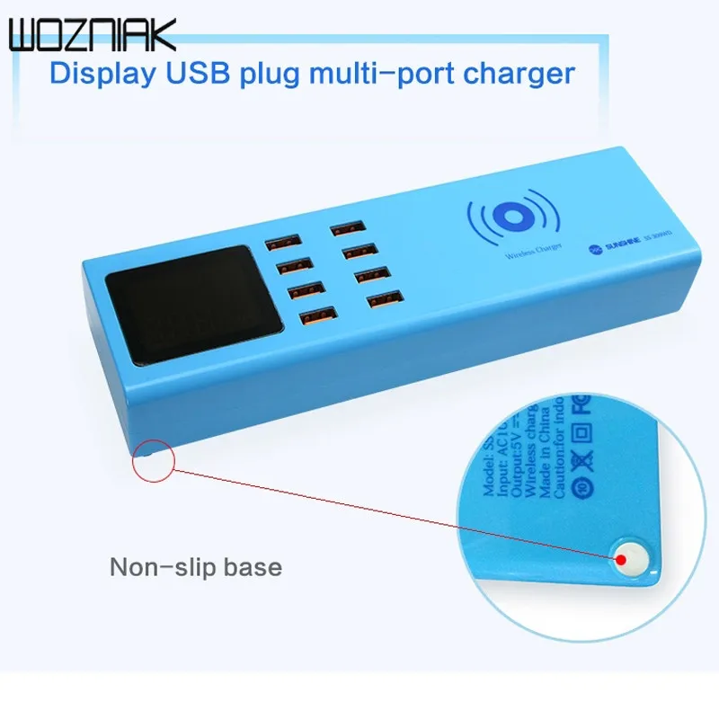 SS-309WD 8 USB портов Смарт USB зарядное устройство для беспроводной зарядки телефона