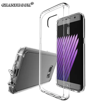 

50pcs Clear Hybrid Hard Acrylic Back Soft TPU Frame Cases For Samsung S10 E S9 S8 Plus S7 S6 Edge Note 8 5 4 Ultra Thin Cover
