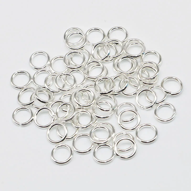 200 шт 8 мм одиночное кольцо соединительное кольцо круг открытие обручи одиночные петли DIY открытый прыжок Сплит Кольца ювелирных изделий Компоненты - Цвет: Silver