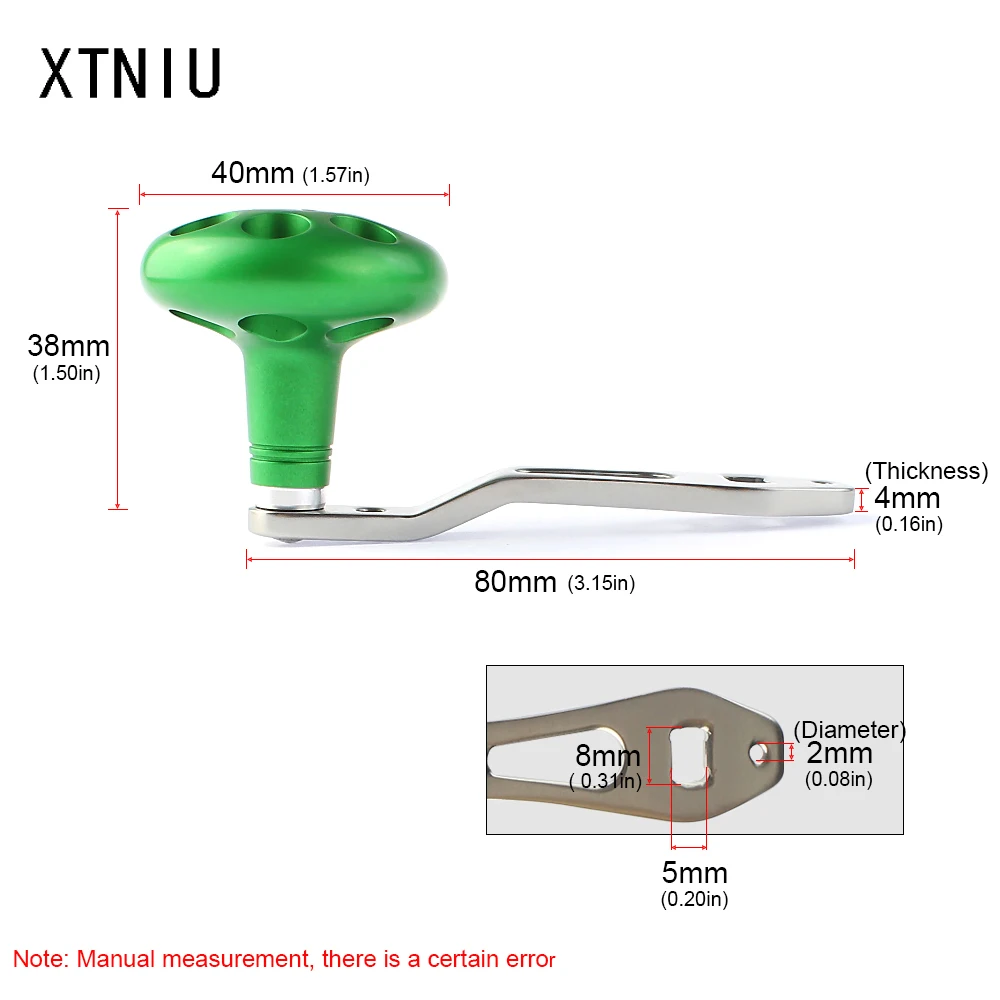 XTNIU 8*5 мм отверстие Рыболовная катушка ручка из алюминиевого сплава полые ручки длина 80 мм для катушка для заброса приманки инструмент