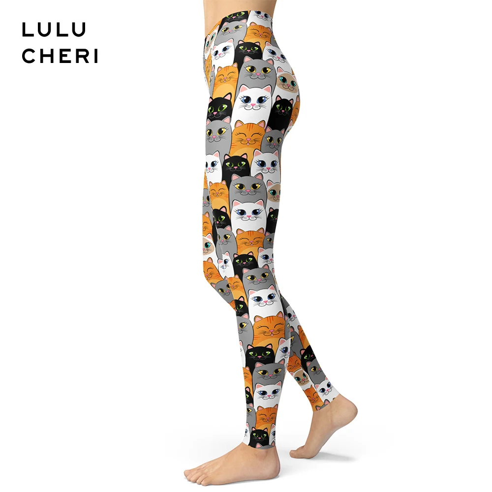 

Animal Group Printing Leggings For Women Girls Owl Cat Rabbit Pattern Leggins Brushed Buttery Soft Plus Size Slim Fitness Pants