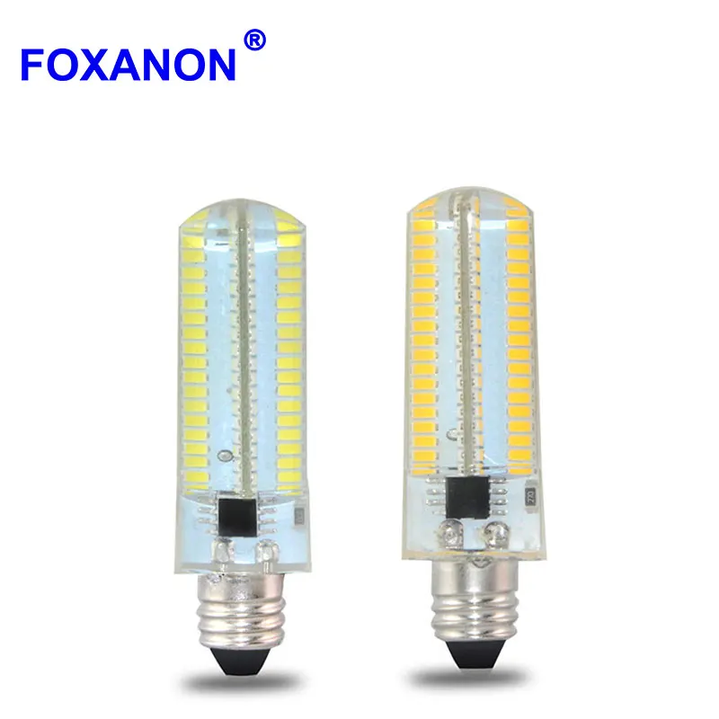 Диммируемая Светодиодная лампа Foxanon 110 в E11 E12 E14 E17 G9 152 светодиодов 4014 умная IC