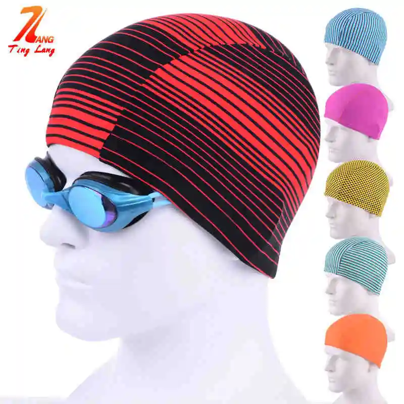 Swimming Swimwear solid color cotton cap cap male Women excellent