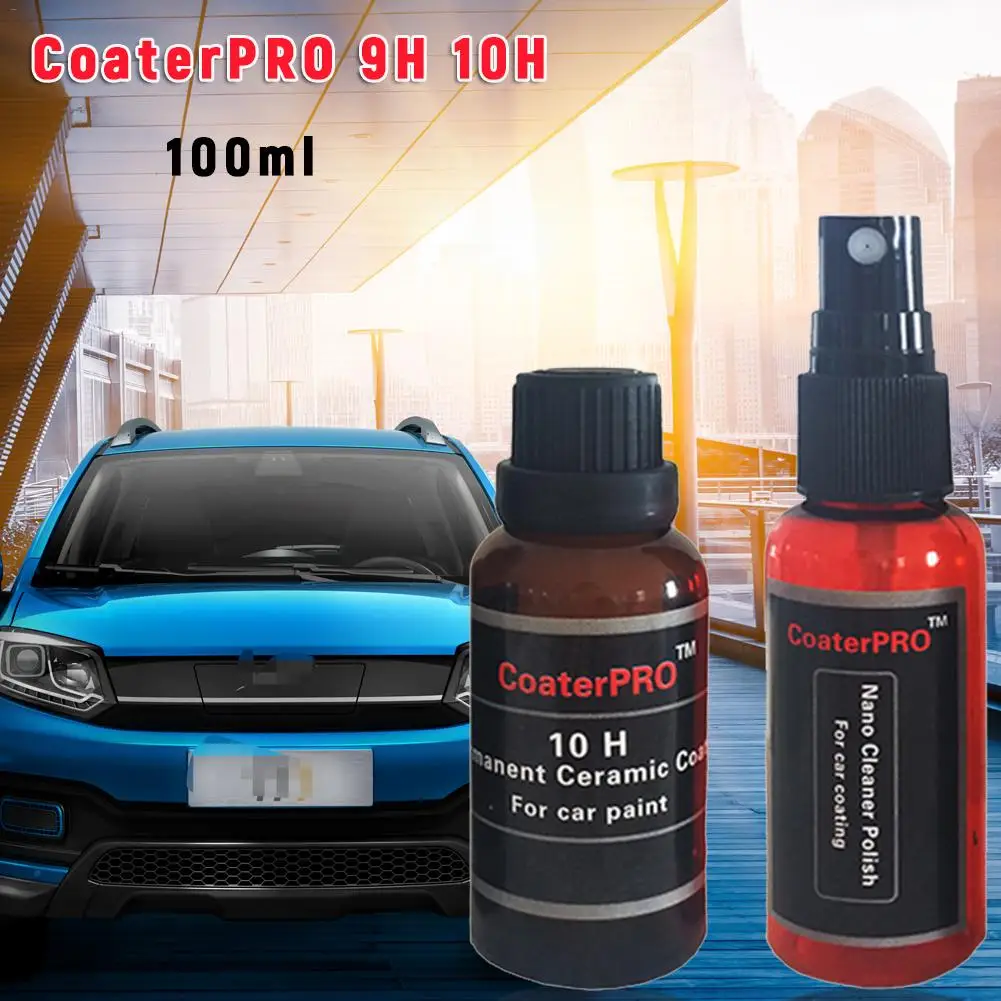 

9H 10H Auto Windscreen Nano Coating Agent For Glass Water Scratch Resistant Repellent Shiny Car Windshield Glass Coat Set