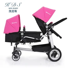Free Ship New Arrival Rushed Armrests Cotton KDS Twins Baby Stroller Folding Front And Rear