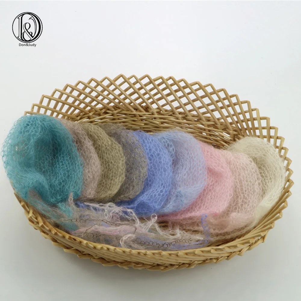 

Mohair Hat Baby Photography Props Handcraft hand Kids Knit Bonnet Newborn Baby Girls Boys Crochet Knit Costume Photography Prop