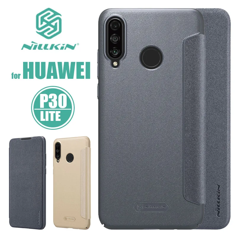 

Huawei P30 Lite Case NILLKIN Sparkle Luxury Flip Leather Case Frosted Hard Back Cover Phone Case for Huawei P30 Lite Nilkin Capa