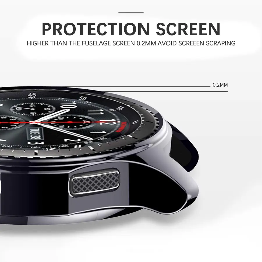 ТПУ полноразмерный защитный чехол для часов Samsung Galaxy Watch 46 мм водонепроницаемый