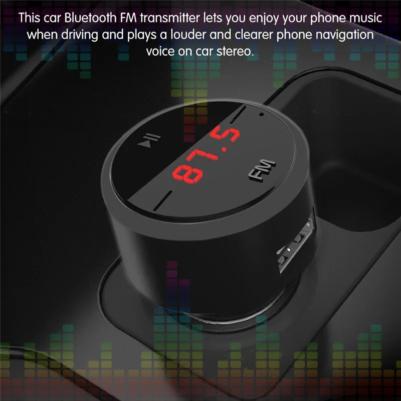 Автомобильный комплект Onever, Bluetooth, музыкальный плеер, вращающийся fm-передатчик, модулятор, 3.1A, двойное USB Автомобильное зарядное устройство, поддержка u-диска, воспроизведение и напряжение