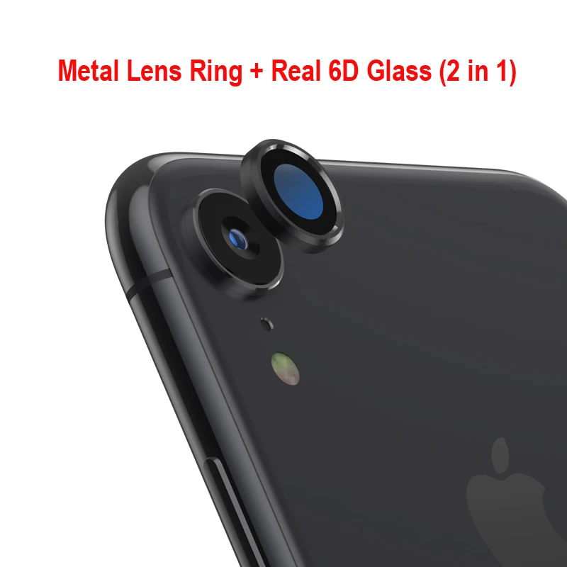 Back Camera Lens Screen Protector for iPhone XR 6D Tempered Glass Film + Metal Rear Lens Protection Ring Case Cover Accessories Back Camera Lens Screen Protector for iPhone XR 6D Tempered Glass Film + Metal Rear Lens Protection Ring Case Cover Accessories