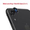 Protector de pantalla de lente de cámara trasera para iPhone XR 6D, película de vidrio templado + lente trasera de Metal, anillo de protección, funda, accesorios ► Foto 2/6