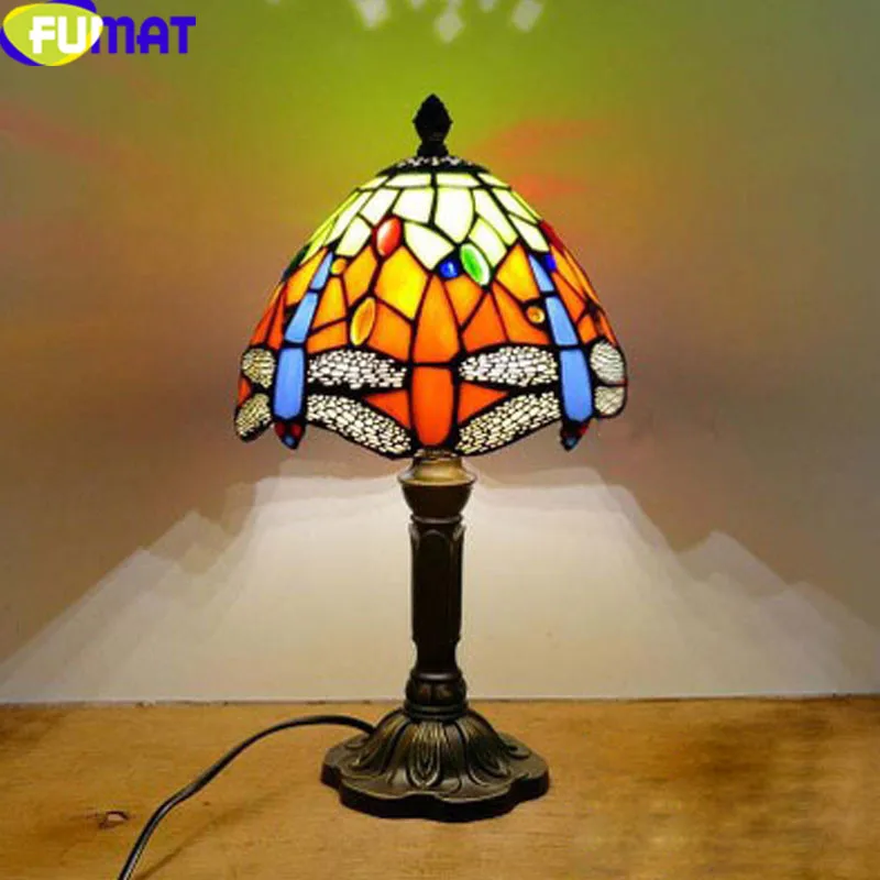 1Dragonfly Stained Glass Table Lamp