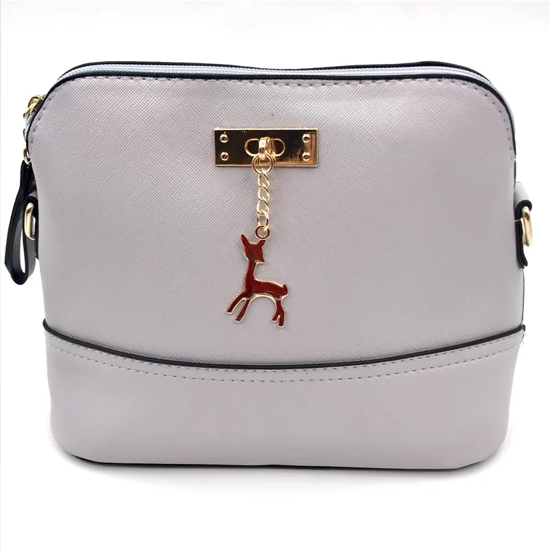 2019 Hot Women's Handbags Leather Fashion Small Shell Bag With Deer Toy Women Shoulder Bag Casual Crossbody Bag