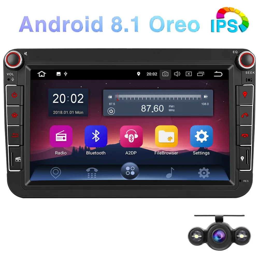Тыква Android 8 1 автомобильный мультимедийный плеер 2 din &quotIPS Радио GPS аудио стерео