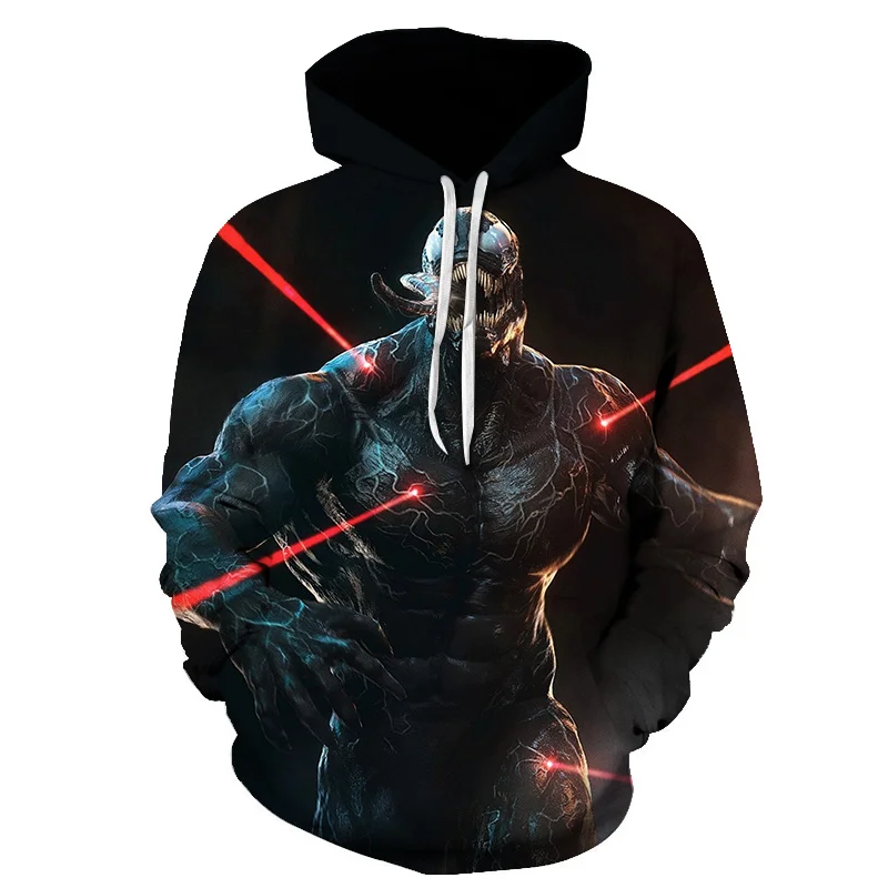 

New Cosplay Hoodies for Movie Venom Deadpool Men Women 3D Spider-Man Coat Sweatshirts Casual Jacket Costume
