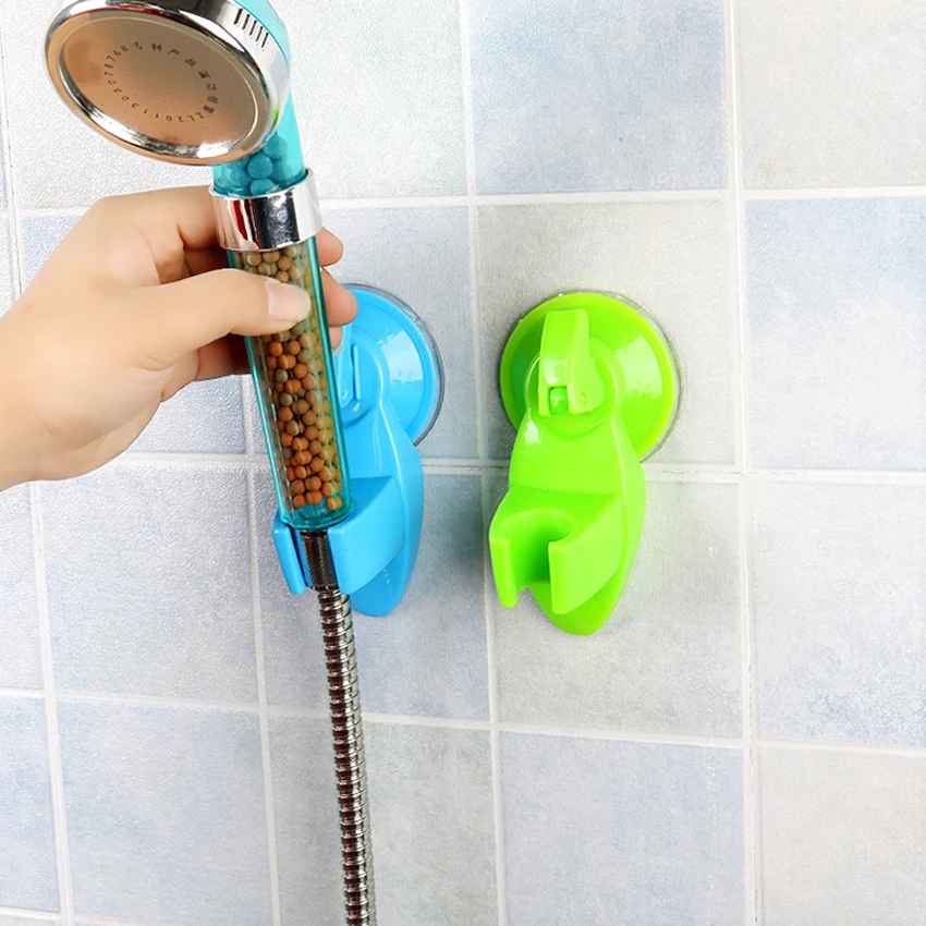 

1PC Strong Attachable Shower Head Holder Movable Bracket Powerful Suction Type Bathroom Seat Chuck Holder Shower Bracket