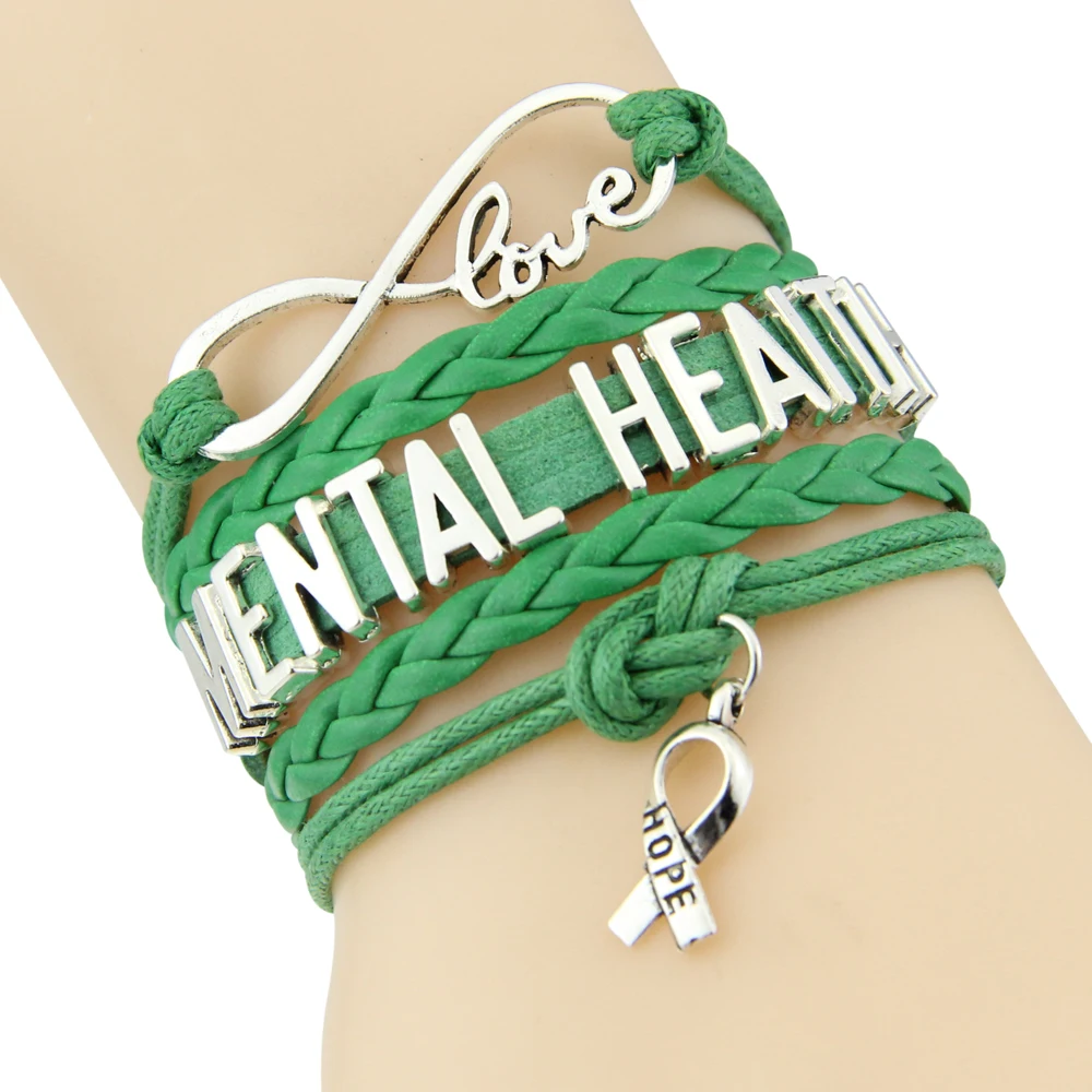 Infinity Love Hope Charm Mental health bracelet medical Awareness bracelets & bangles gift for