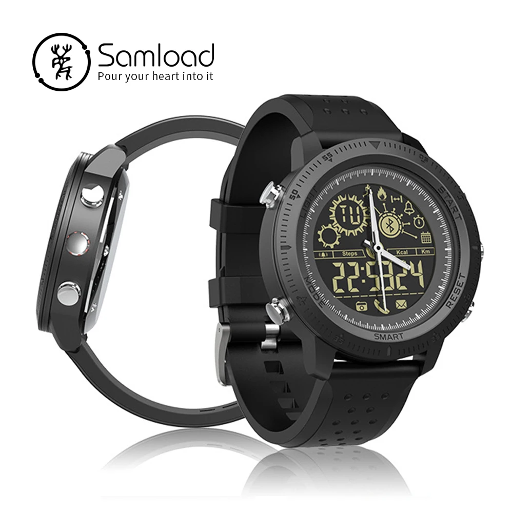 

Samload Waterproof Smart Watch Bluetooth Wrist alert Pedometer Sports Activities Tracker 5 ATM For iPhone Android Samsung Xiaomi