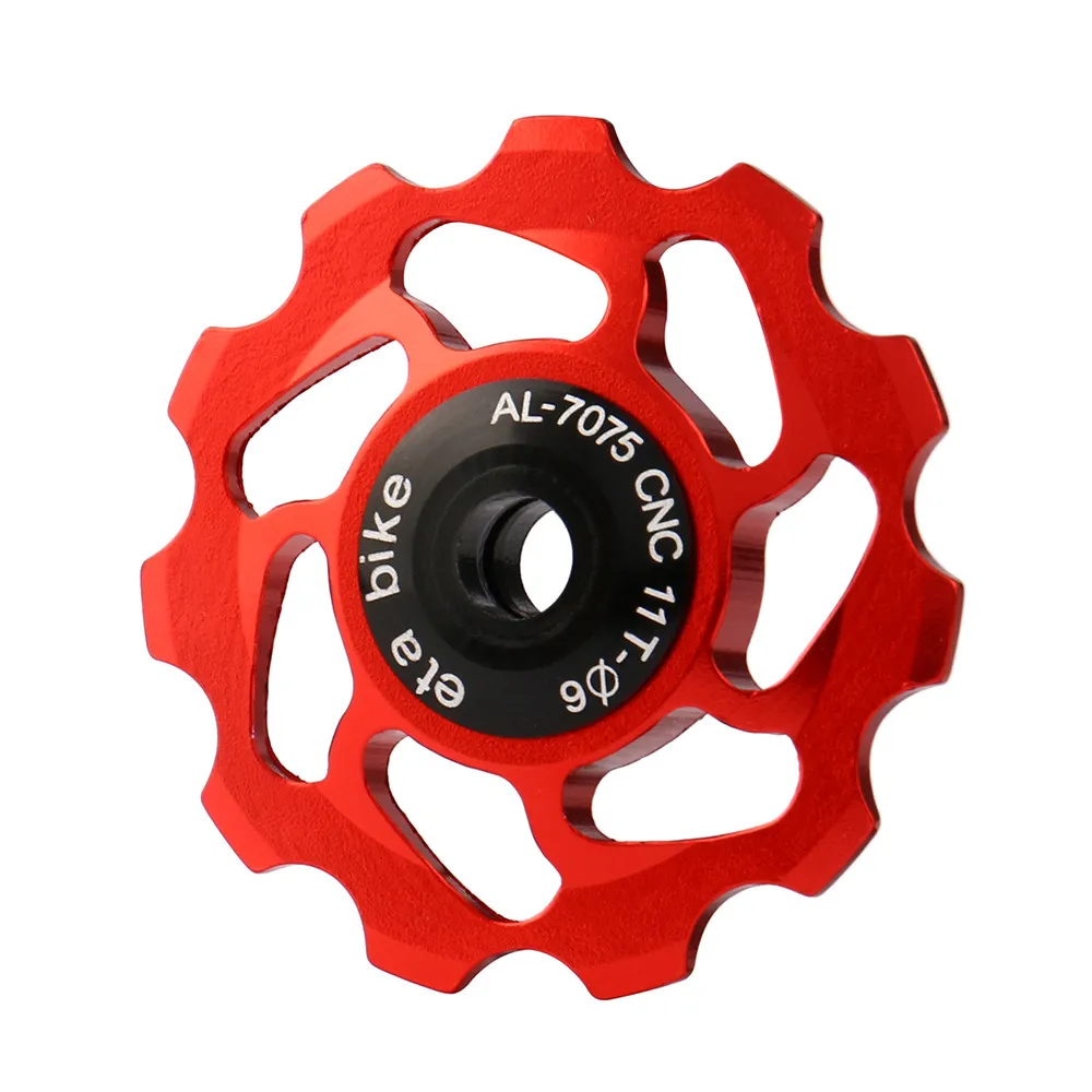 11T MTB Ceramic Bearing Jockey Wheel Pulley Road Bike Bicycle Rear Derailleur Transmission for a Outdoor Durable Bike fitness - Цвет: Red