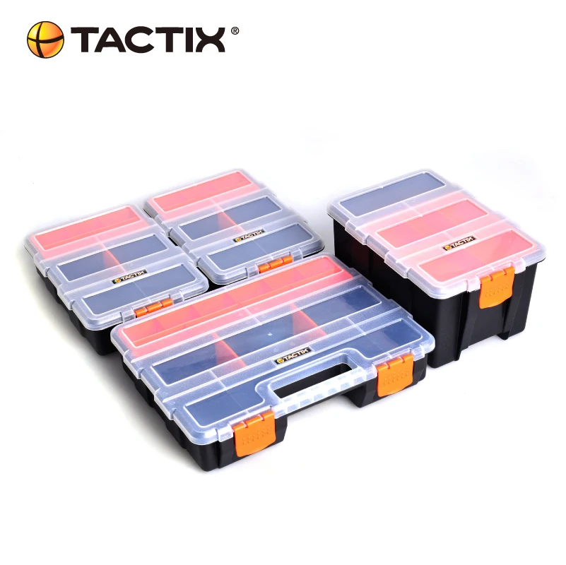 Tactix 320020 Hardware & Parts Organizers, 4Piece Set, Black