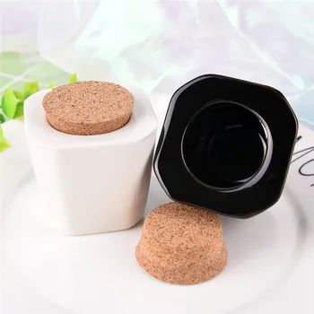 

Mini Ceramic Glass Dappen Dish Bottle Acrylic Liquid Glitter Powder Bowl Cup Container With Wood Lid Nail Art Manicure Tool