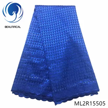 

BEAUTIFICAL nigerian cotton fabrics Wholesale price! wiss voile lace with stones 5yards dry cotton lace fabric for dress ML2R155