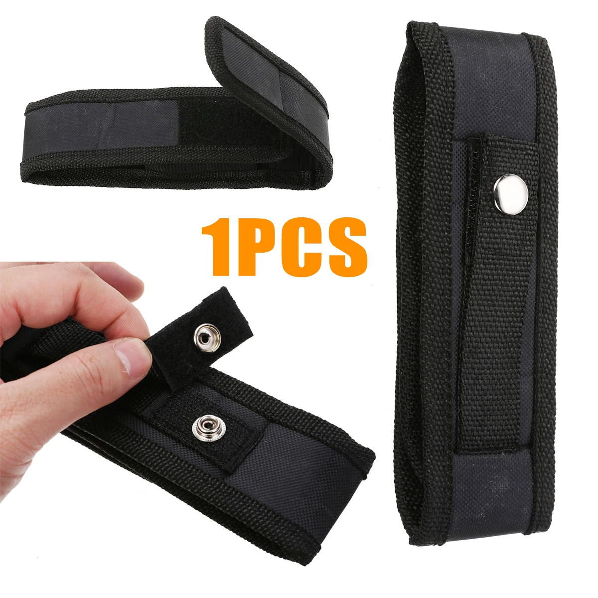 1Pcs Flashlight Pouch Black Nylon Holder Belt Pouch Case Bag For LED Flashlight Torch Outdoor Camping Hiking Flashlight Pouch