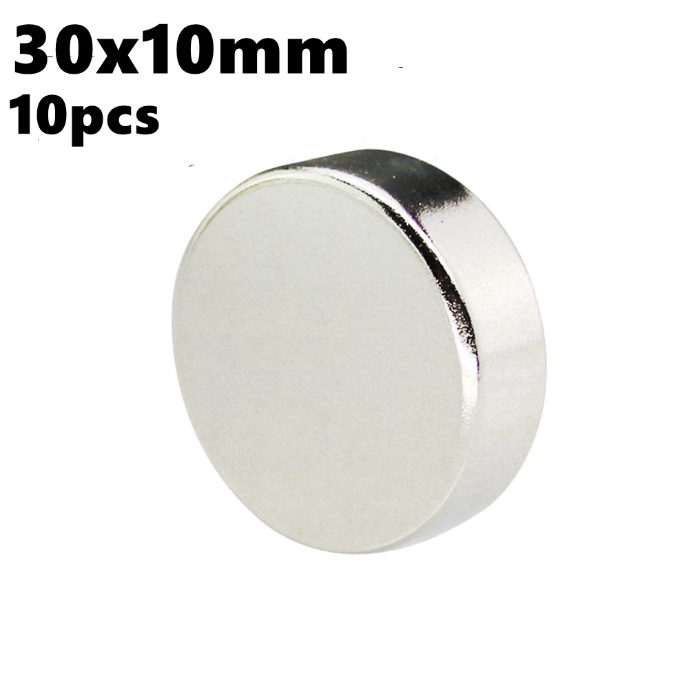 

Neodymium Magnets Magnetic Sheets 10pcs Disc 30mm X 10mm Super Powerful Round Ndfeb Rare Earth 30*10 N35 Iman Neodimyum Magnet