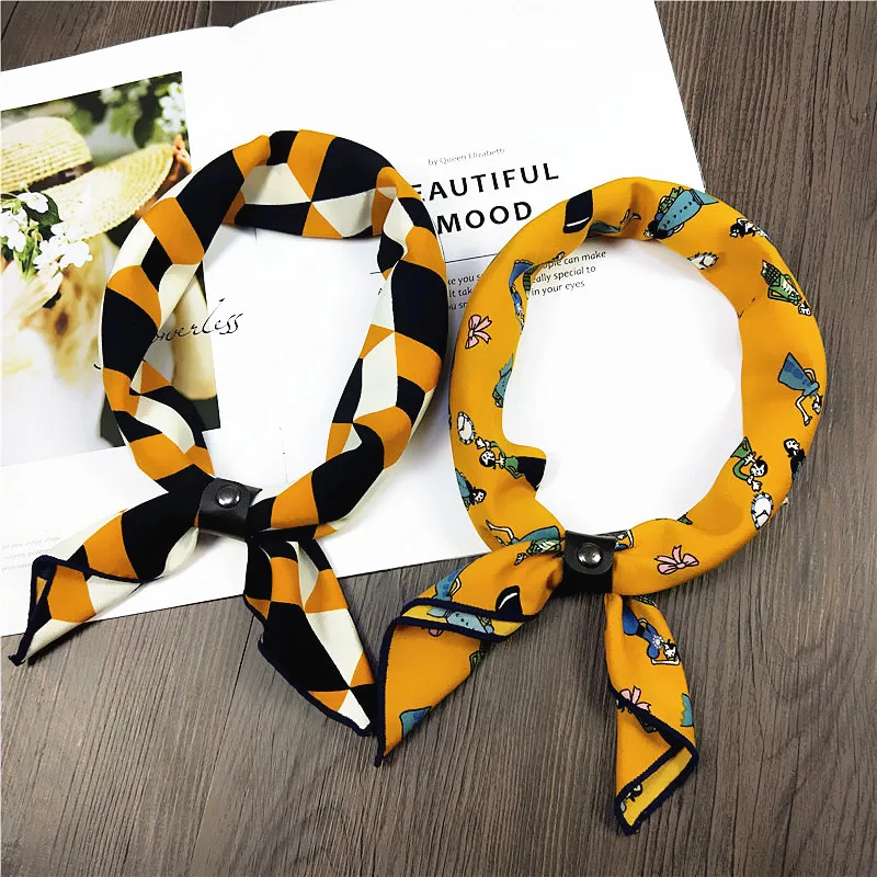 

Cotton Hip Hop Multicolor Printing Women Bandana Headwear Hair Band Square Scarf Neck Wrist Wrap Scarf For Female
