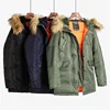 N-3B winter coat men fur hood slim fit thick parka padded military jacket for cold weather ► Photo 3/5