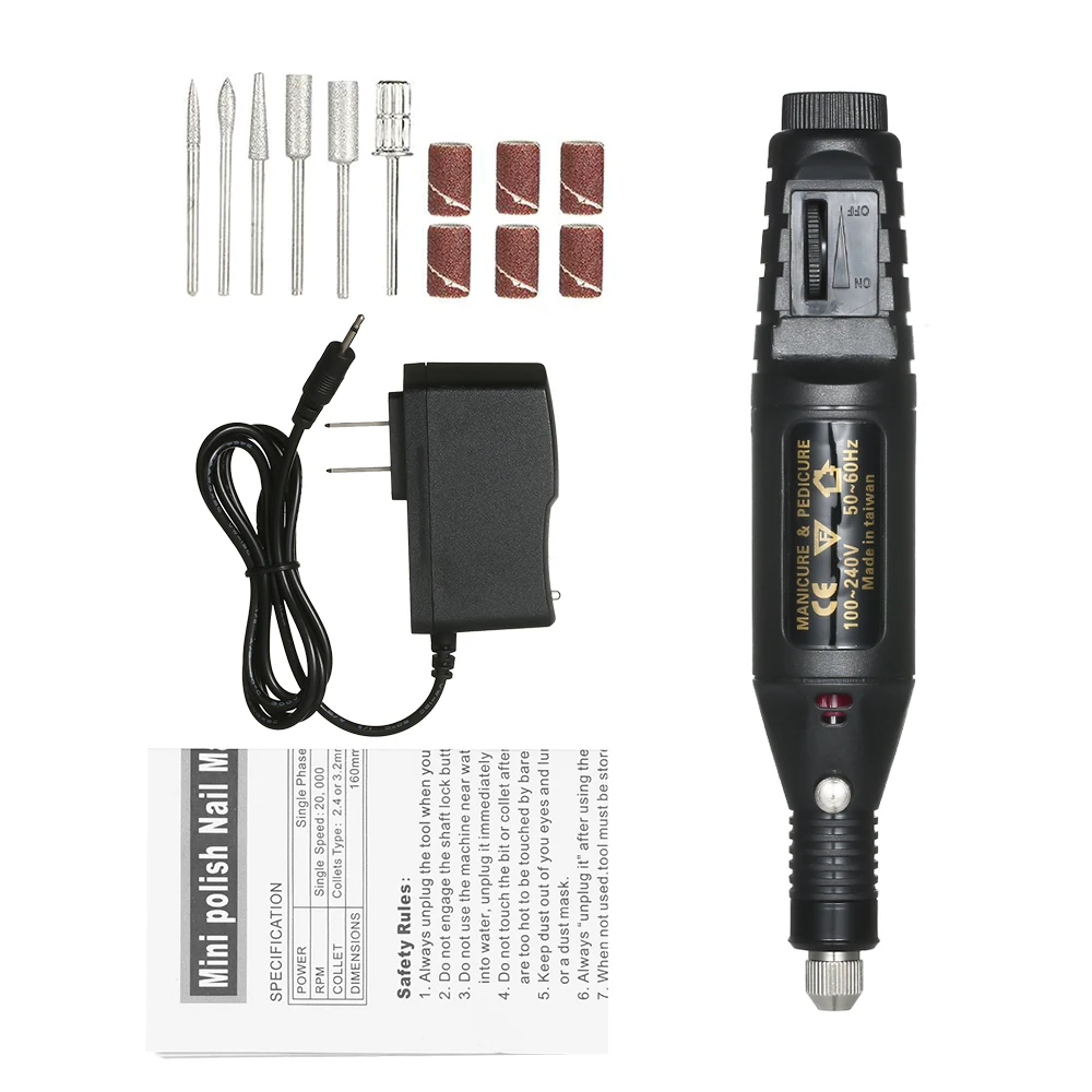 

Electric Nail Drill Grinder Pen Drill Tool Removing Drill Machine Grinding Rotary Tool Kit With Accessories for Engraving