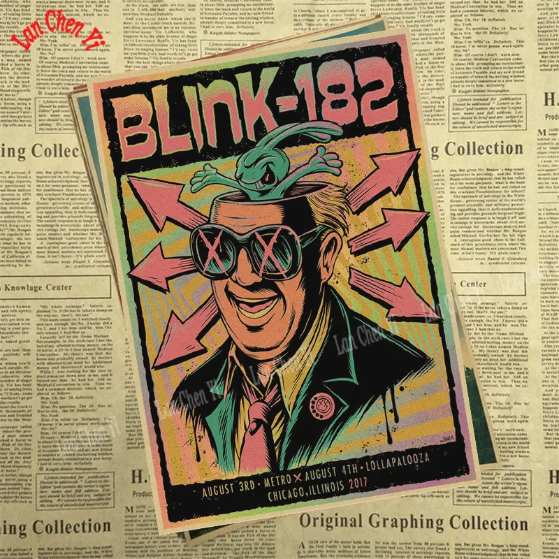Blink 182 Рок Группа Музыка крафт бумага античный плакат высокого качества печать рисунок ядро декоративная живопись