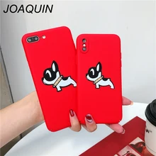 

cartoon dog Phone Cases For iPhone 8 Cases Slim Cute Candy Color Hard Cover Coque For iphone X XR XSMAX 6S 7 8Plus Case